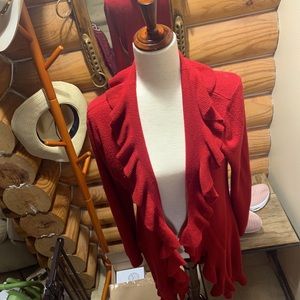 Red Sweater Cardigan